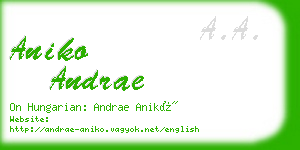 aniko andrae business card
